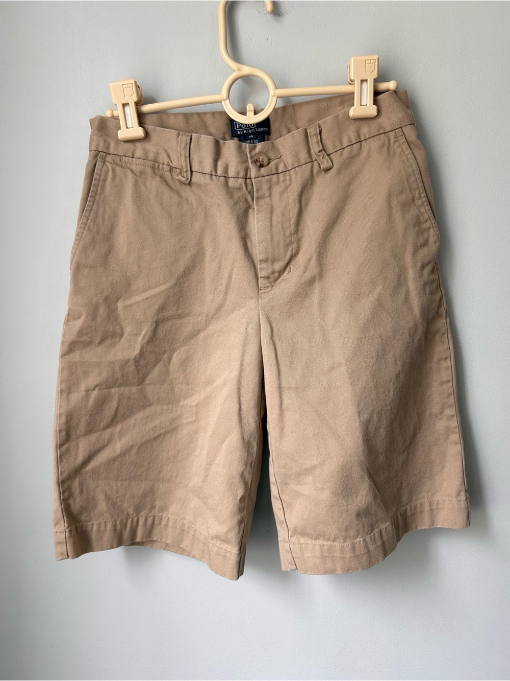 Polo Ralph Lauren‎ Khaki Chino Shorts Classic Polo Youth Size 14 10” Inseam